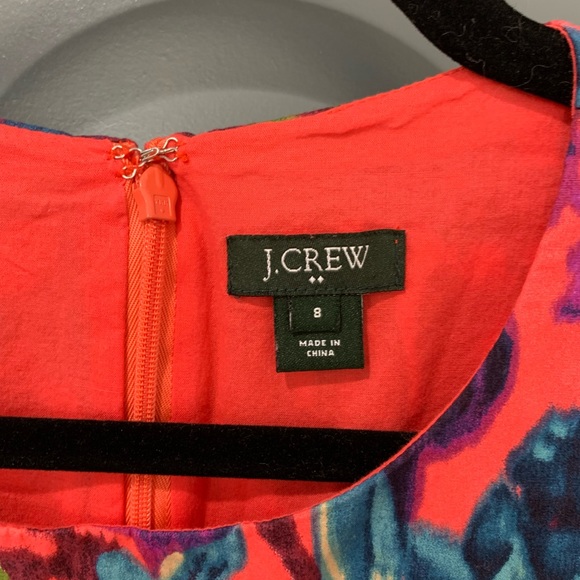 J. Crew Factory Pleated Floral Shift Dress Size 8 - Picture 3 of 8